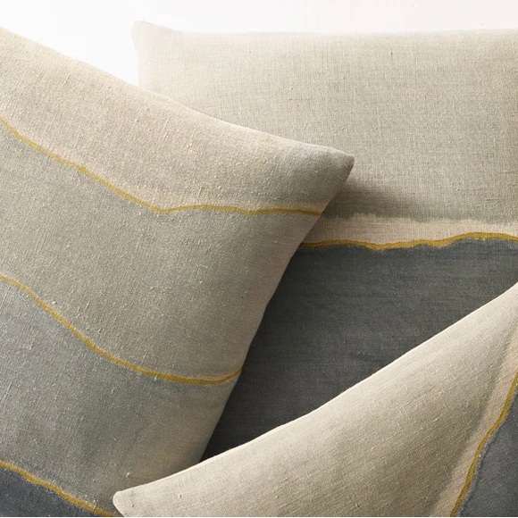 Restoration Hardware Hand-Painted Watercolor Diagonal Pillow Cover - Picture 2 of 3